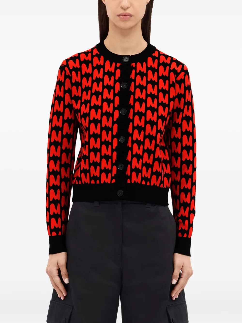 MSGM Vest met monogram-print Zwart