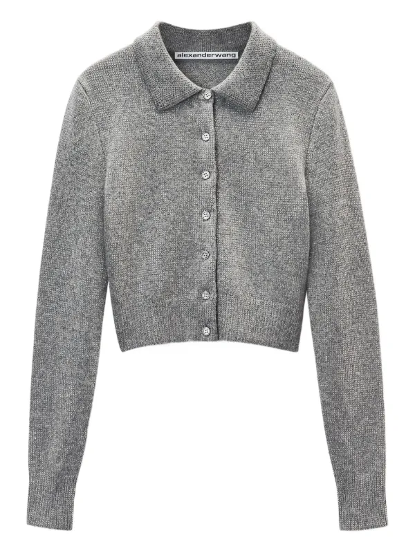 Alexander Wang Embellished Cardigan in Grey