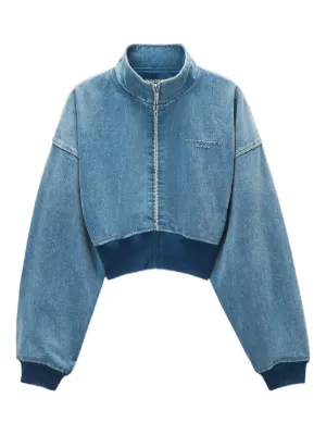 ALEXANDER WANG ブロックチェック シャドーロゴクロップドジャケット Alexander Wang - ALEXANDER WANG ブロックチェック シャドーロゴ