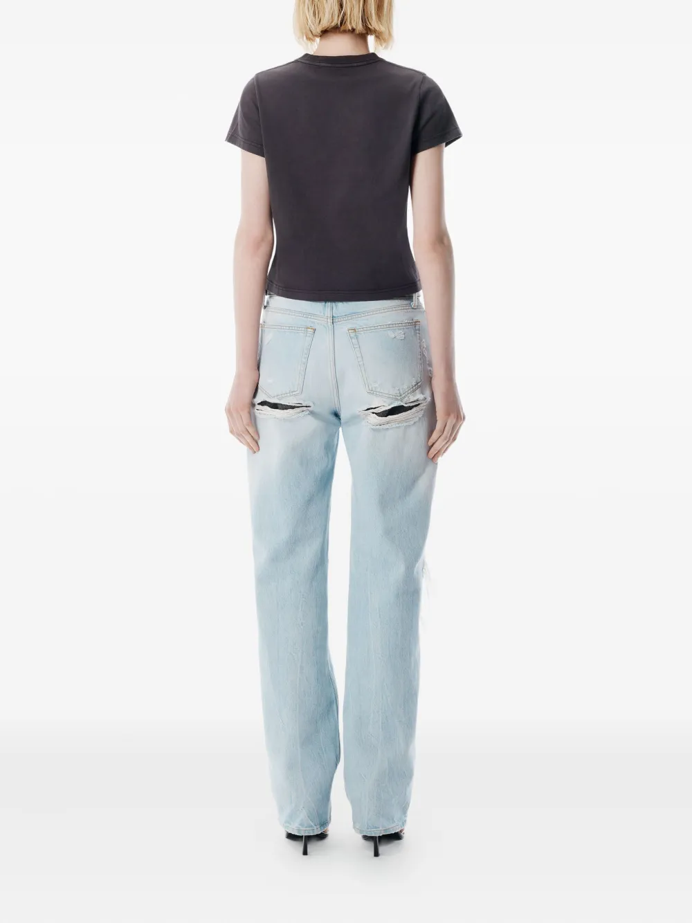 Alexander Wang T-shirt met borduurwerk Zwart