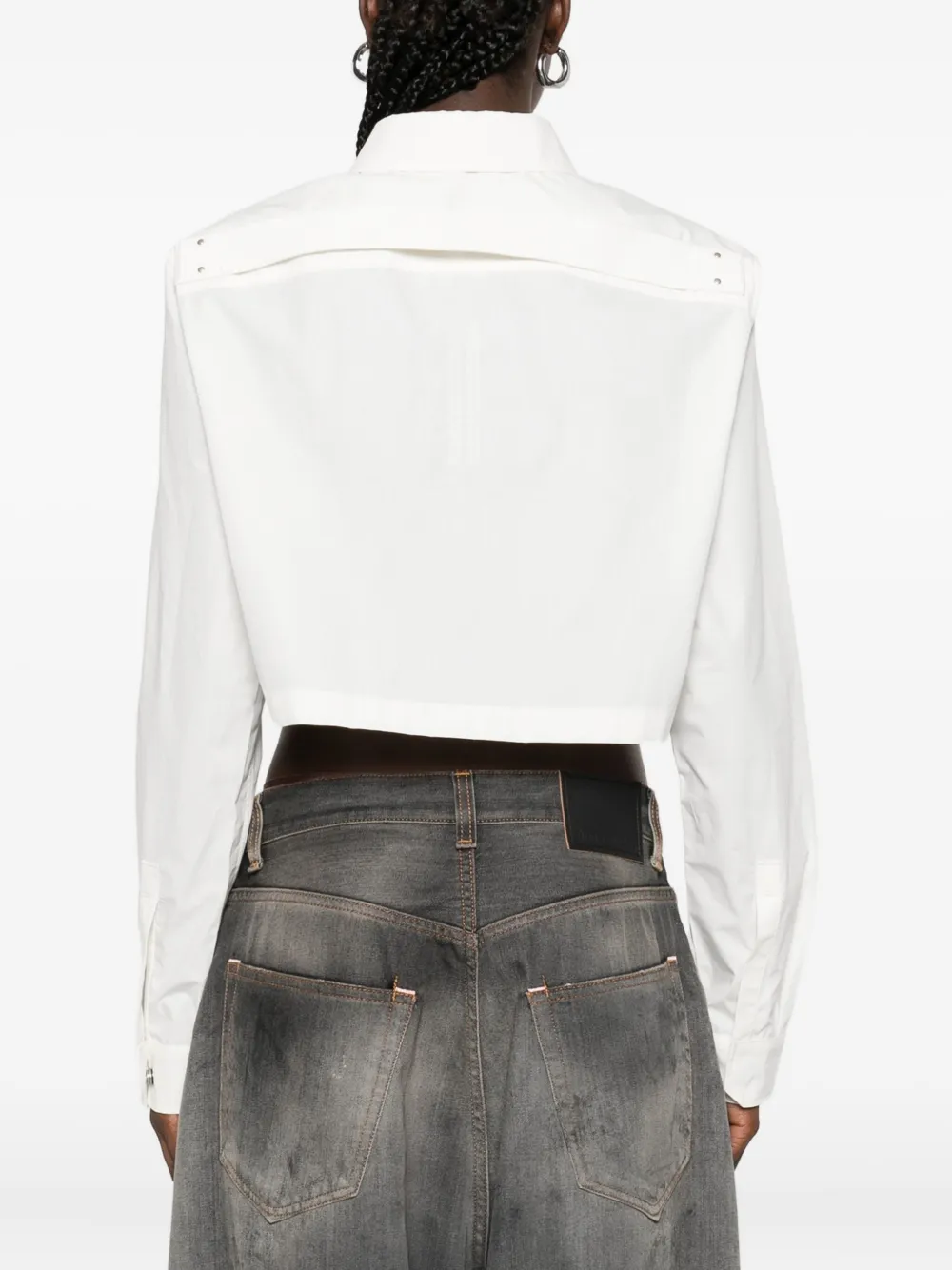 Rick Owens Cropped blouse Wit