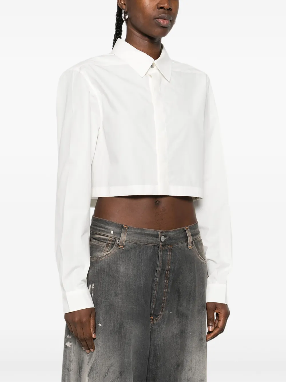 Rick Owens Cropped blouse Wit
