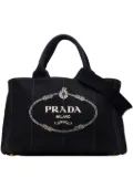 Prada Pre-Owned 2013-2025 Canvas Canapa Logo Tote satchel - Black