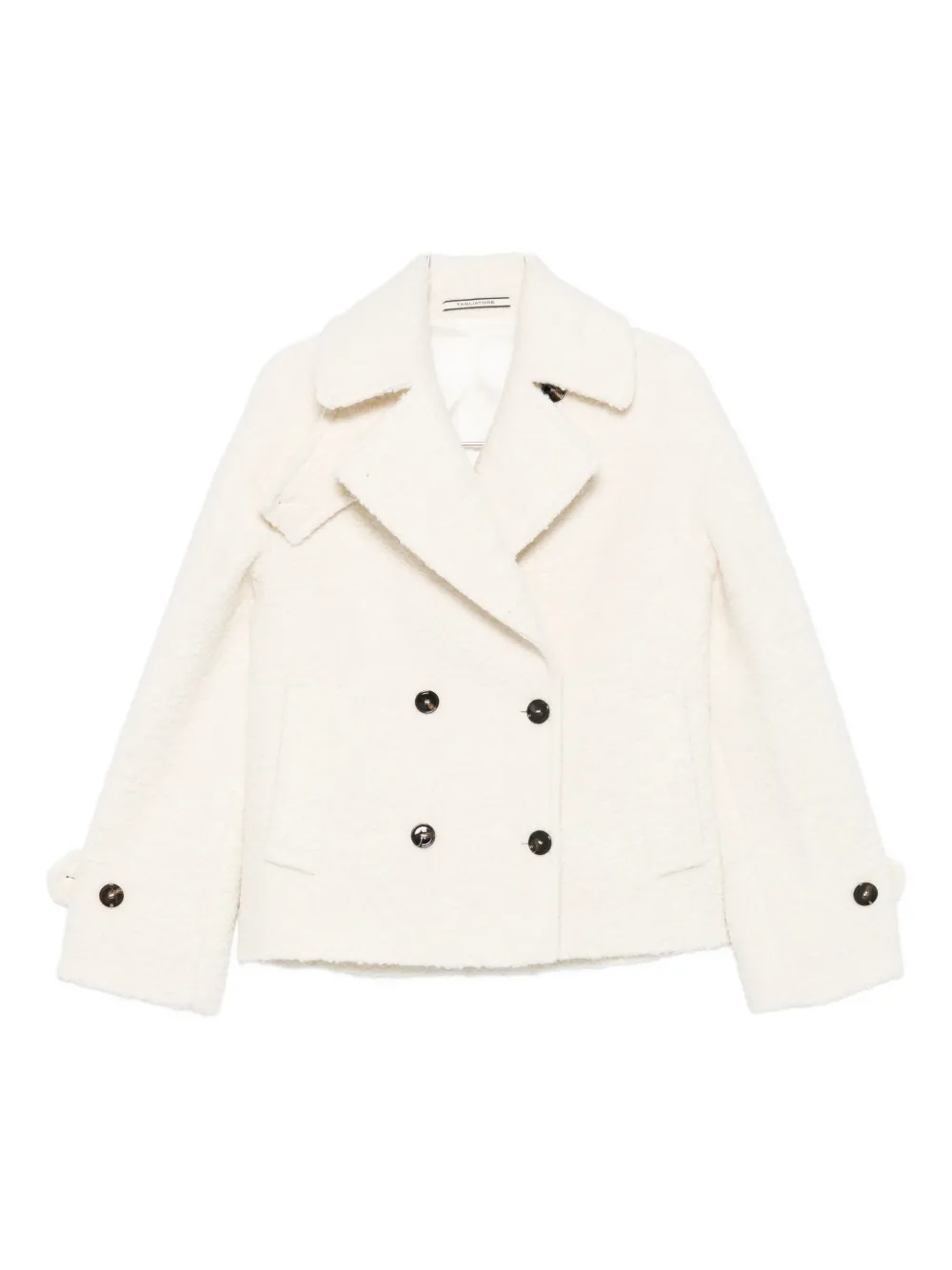 Tagliatore Double-breasted Buttoned Coat In White