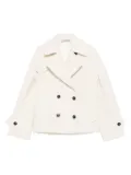 Tagliatore double-breasted buttoned coat - White