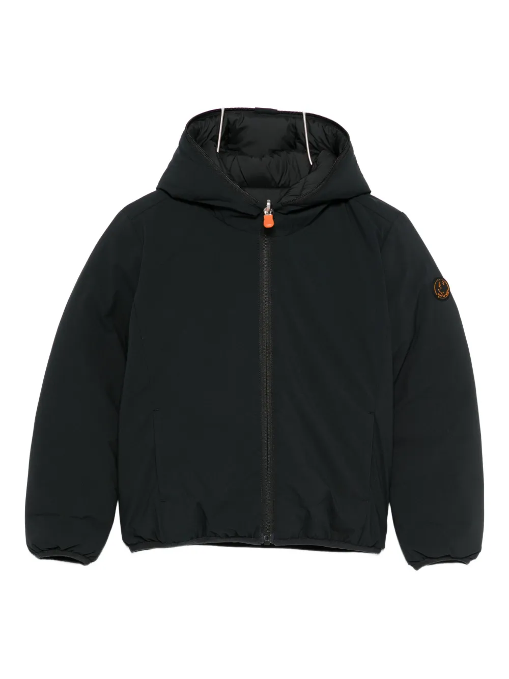 Save The Duck Kids logo-appliqué padded jacket | Black | Image 1