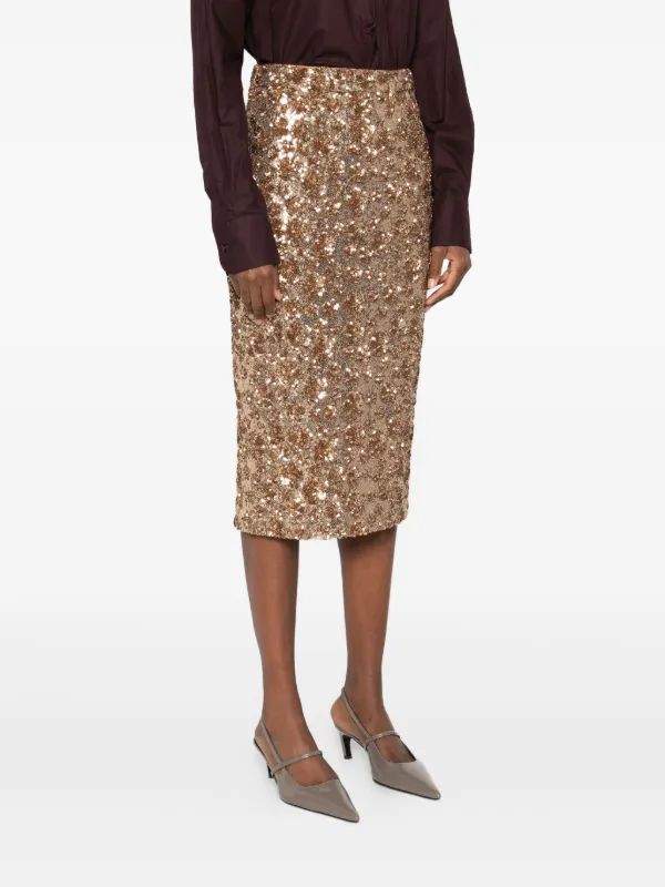 Nº21 sequin-embellishment Midi Skirt Gold FARFETCH PH