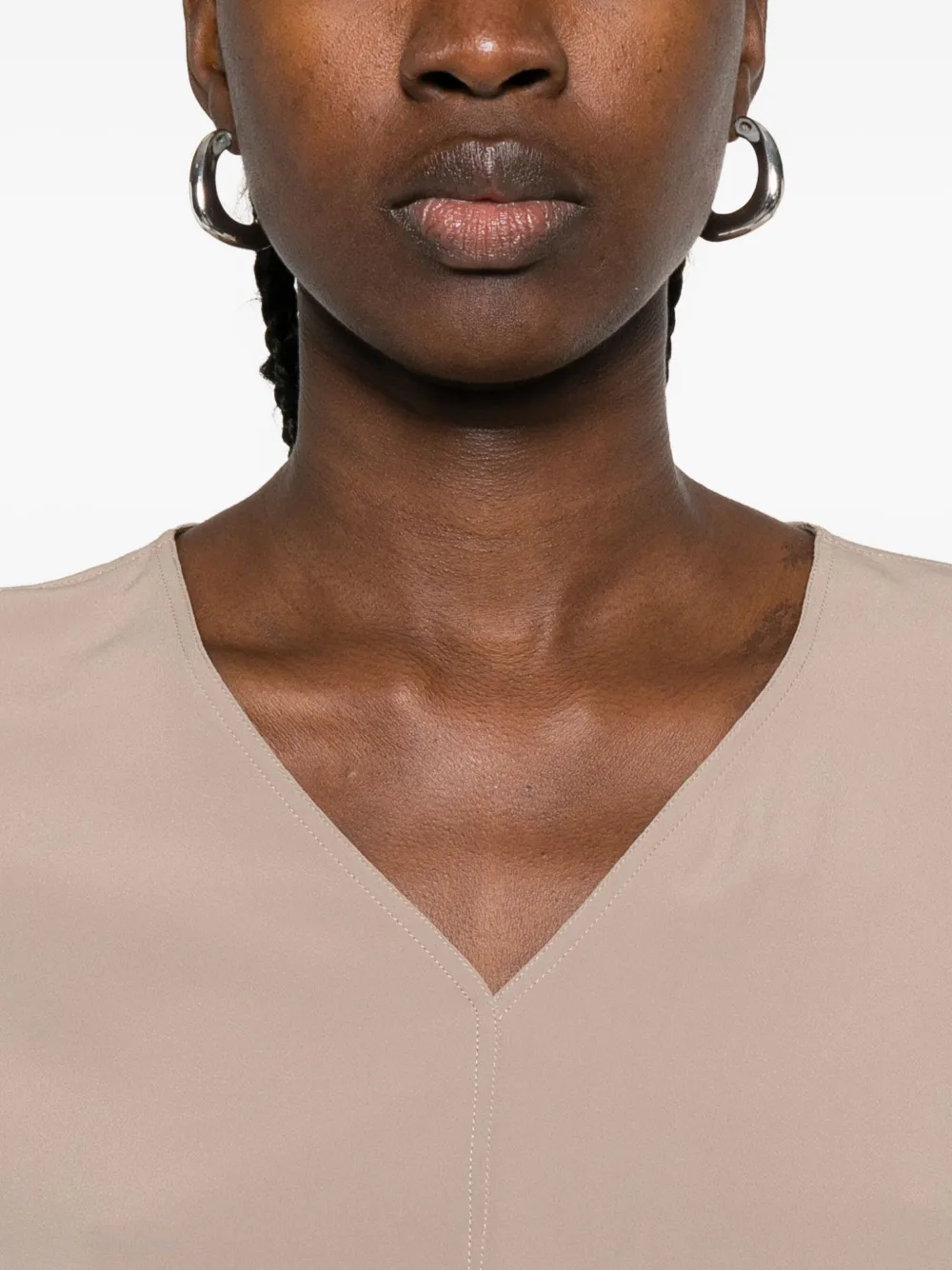 Rick Owens V-neck armhole top Bruin