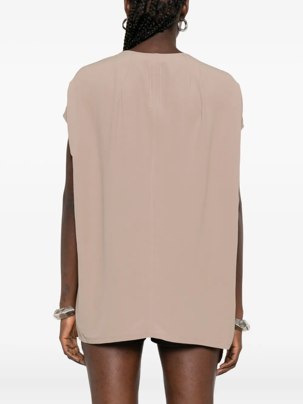 Rick Owens V-neck armhole top Bruin