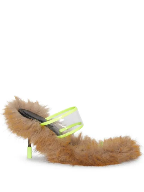 MSGM Iconic faux-fur heeled sandals