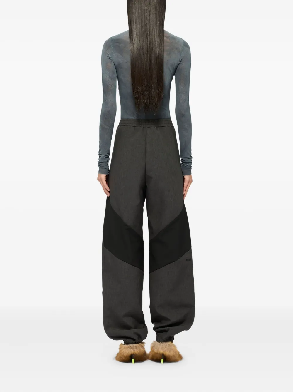 MSGM Broek met vlakken Grijs