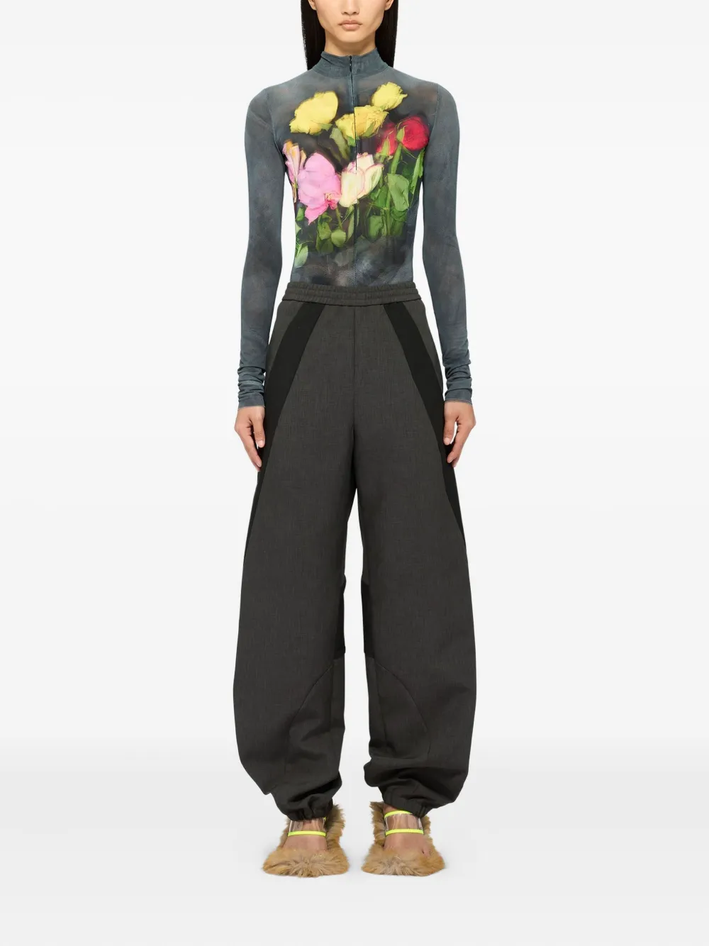 MSGM panelled trousers - Grijs