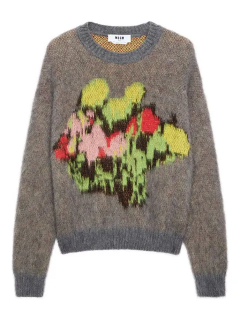 MSGM floral-detail sweater