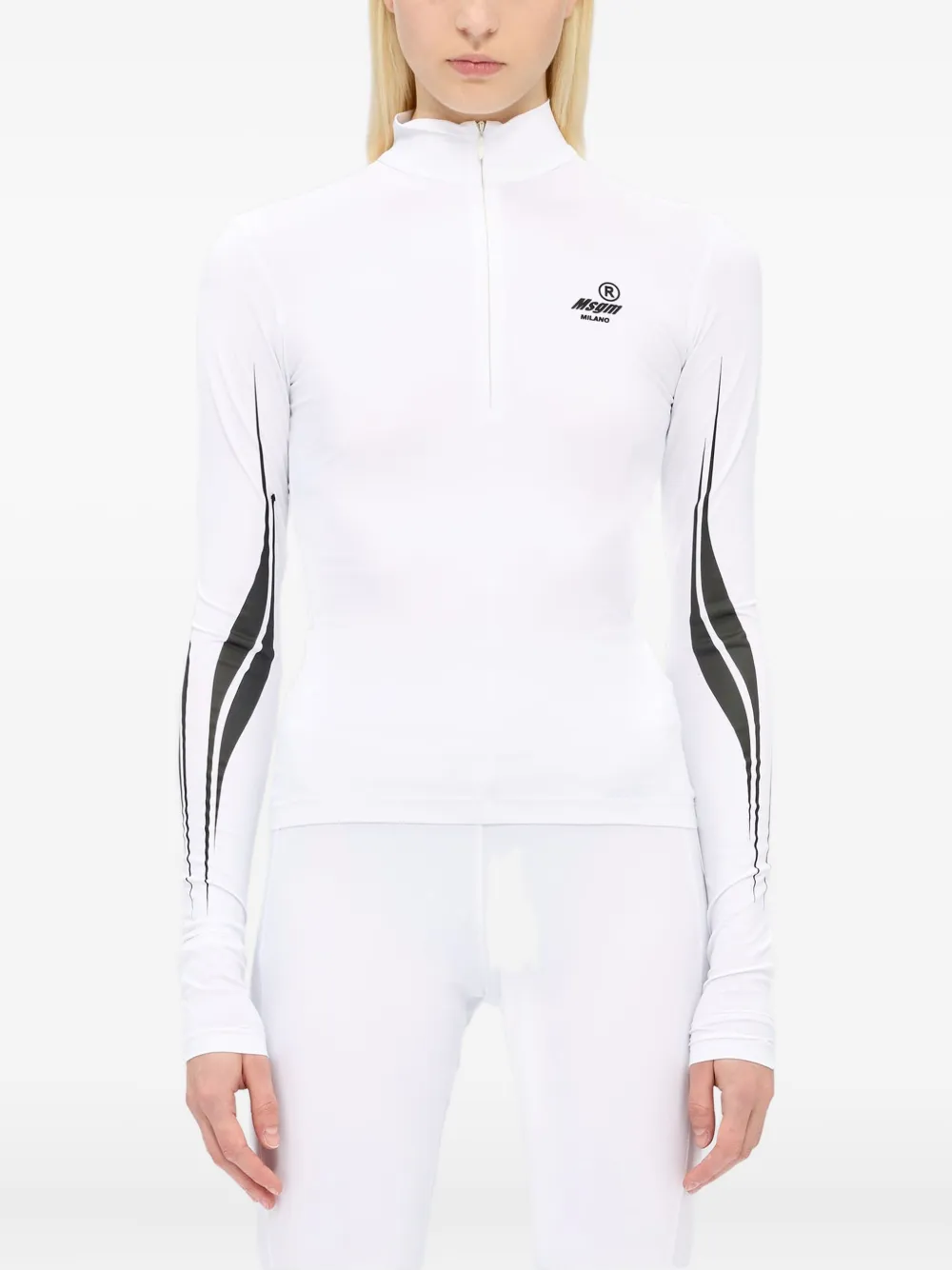 MSGM Trainingstop met ritssluiting Wit