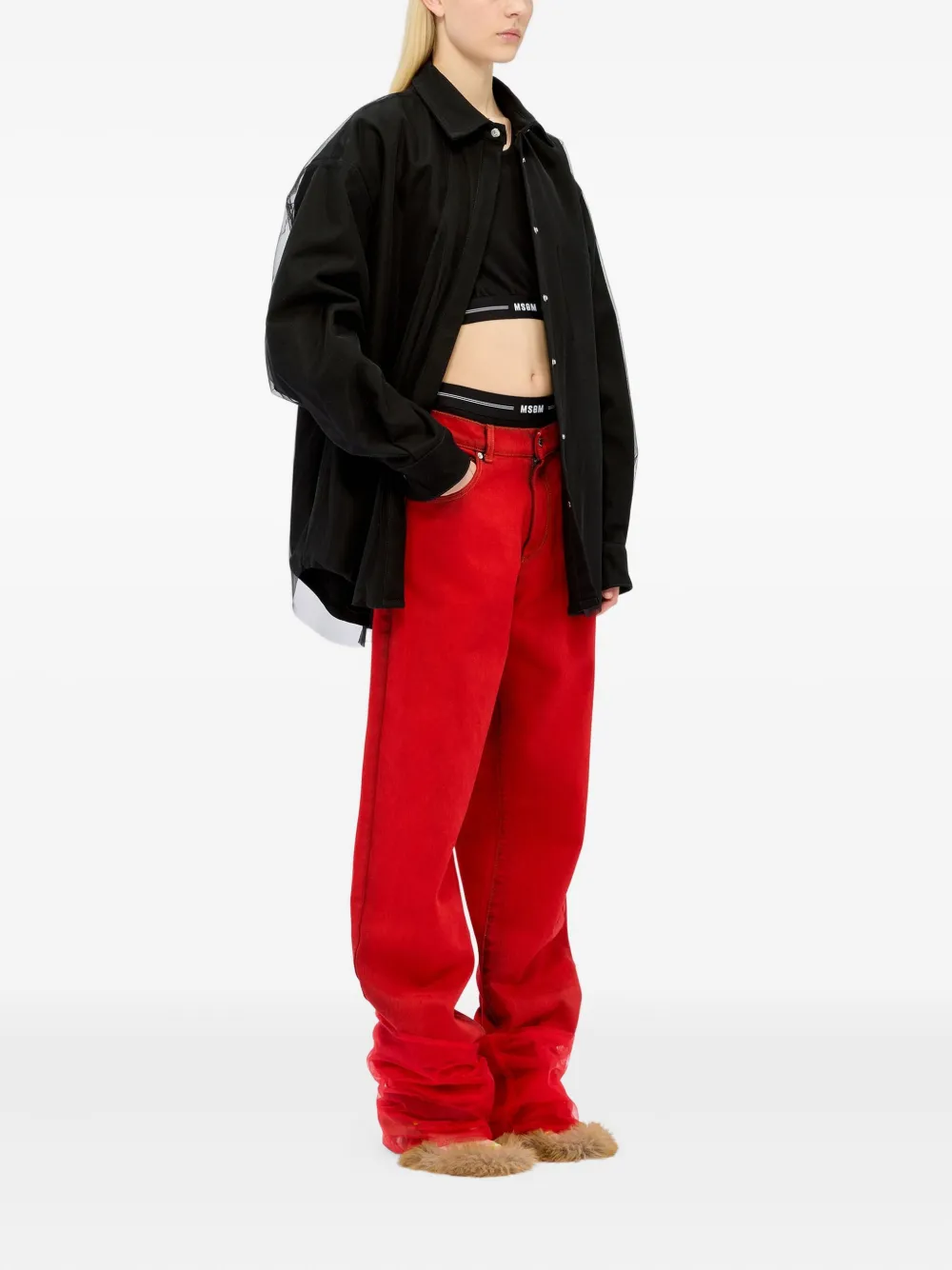 MSGM Slip met logodetail Zwart