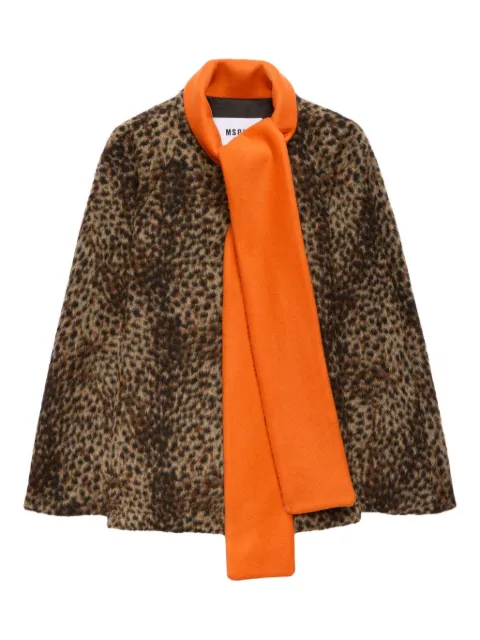 MSGM attached-scarf cape