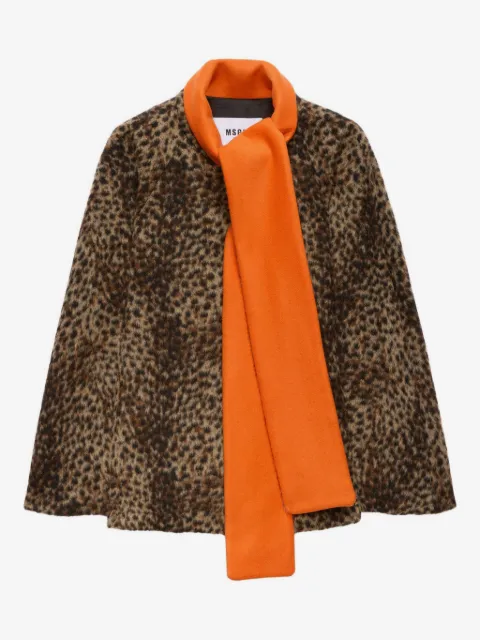 MSGM attached-scarf cape
