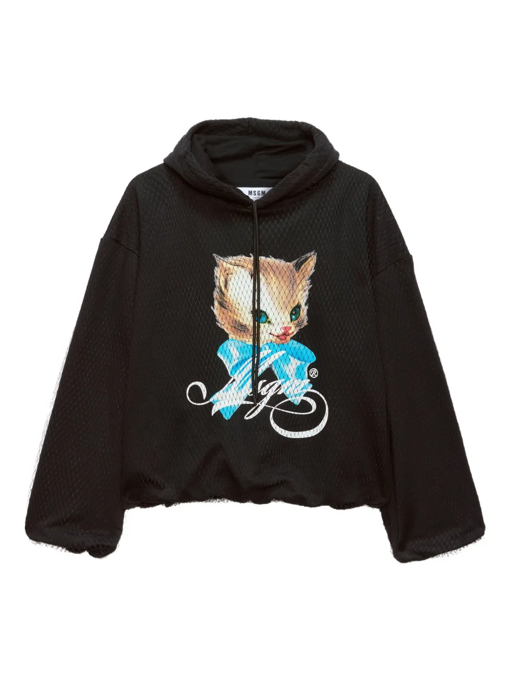 MSGM Cute Kitty hoodie | Black | Image 1