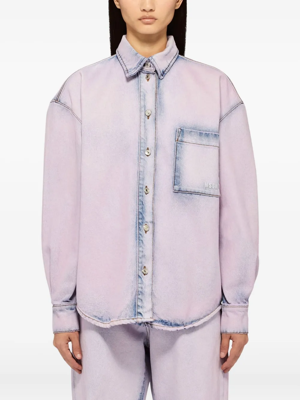 MSGM Blouse met knopen Roze