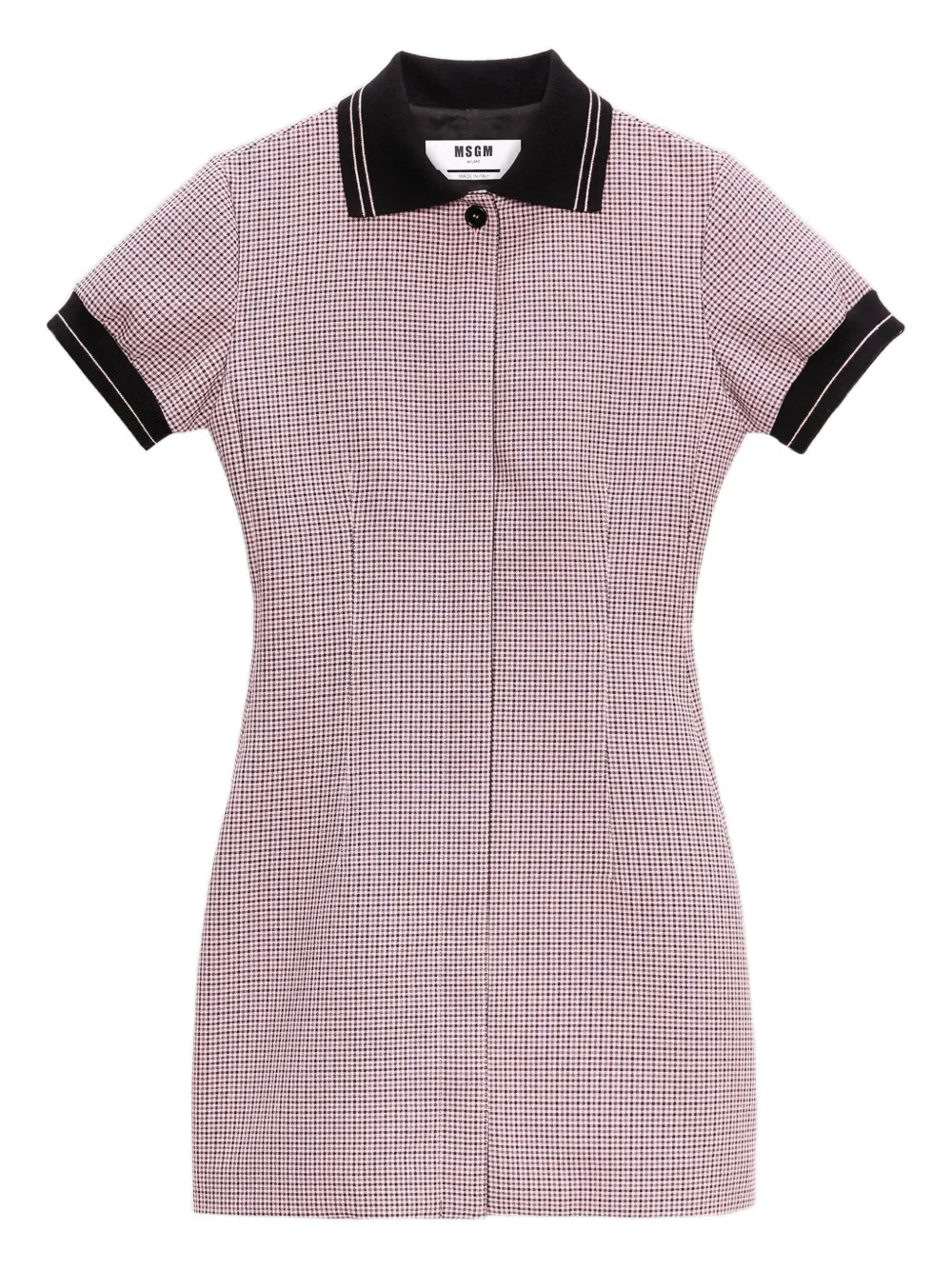 MSGM check-print mini dress | Pink | Image 1