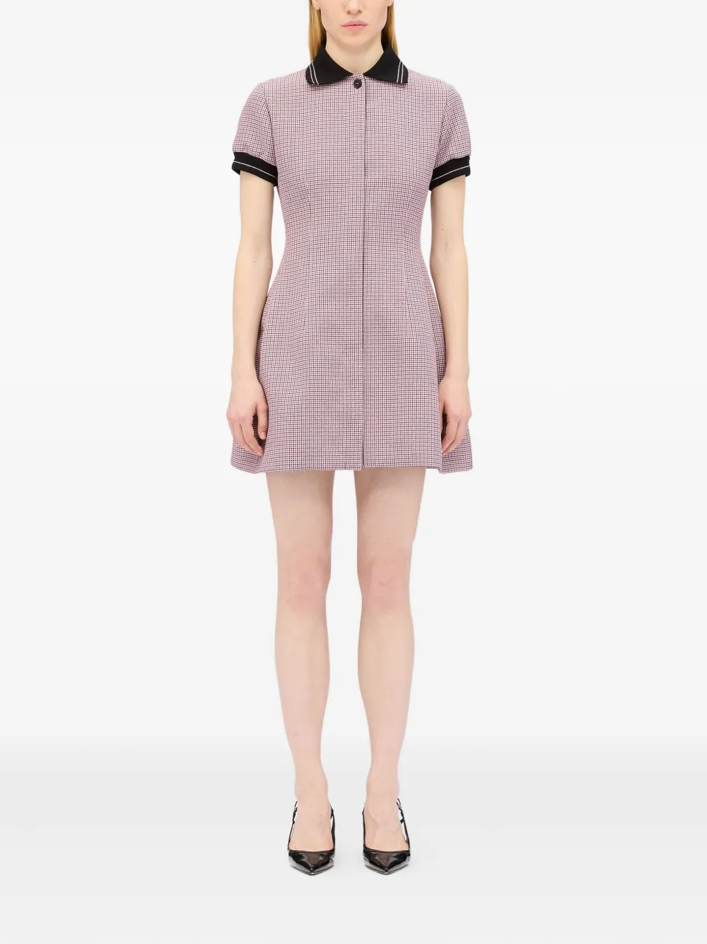 MSGM Geruite mini-jurk - Roze