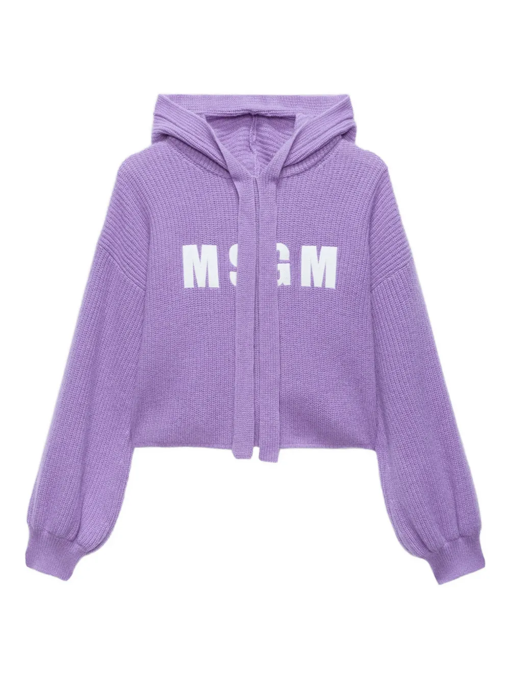 MSGM balloon-sleeve hoodie | Purple | Image 1