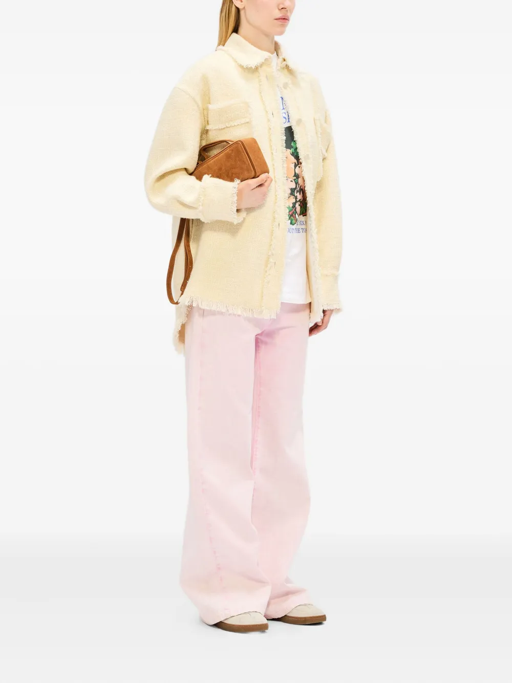Msgm Wide-leg Trousers In Pink