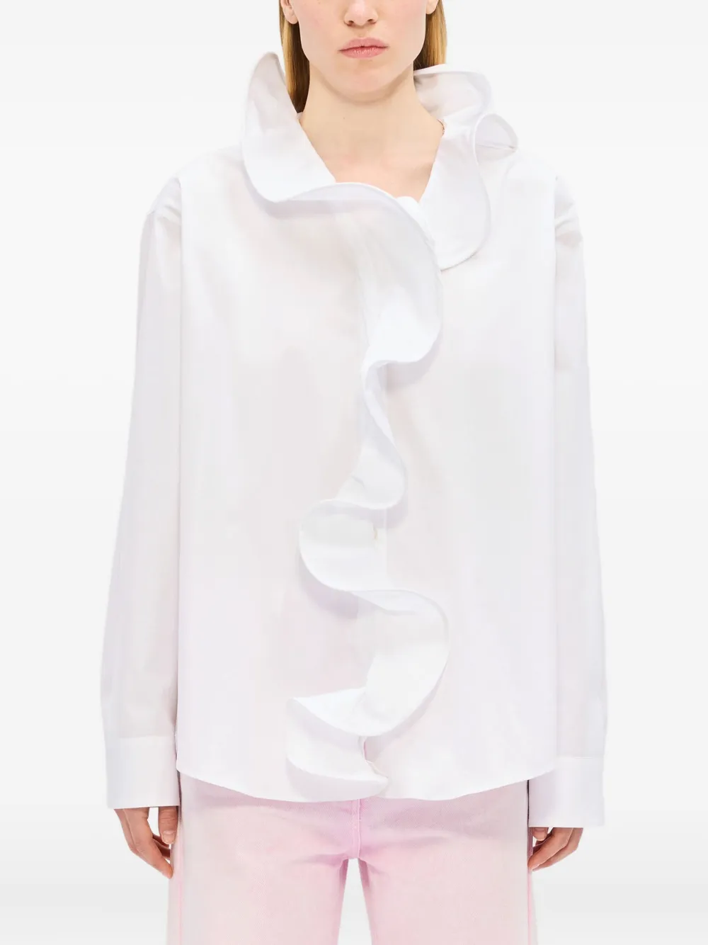 MSGM Shirt met ruches Wit