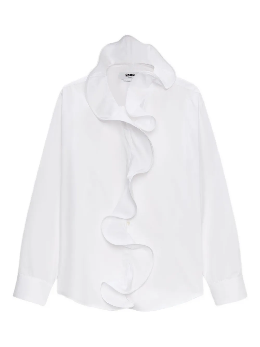 MSGM ruffle-detail shirt | White | Image 1