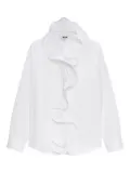 MSGM ruffle-detail shirt - White