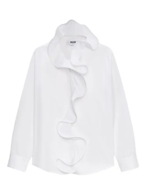 MSGM ruffle-detail shirt