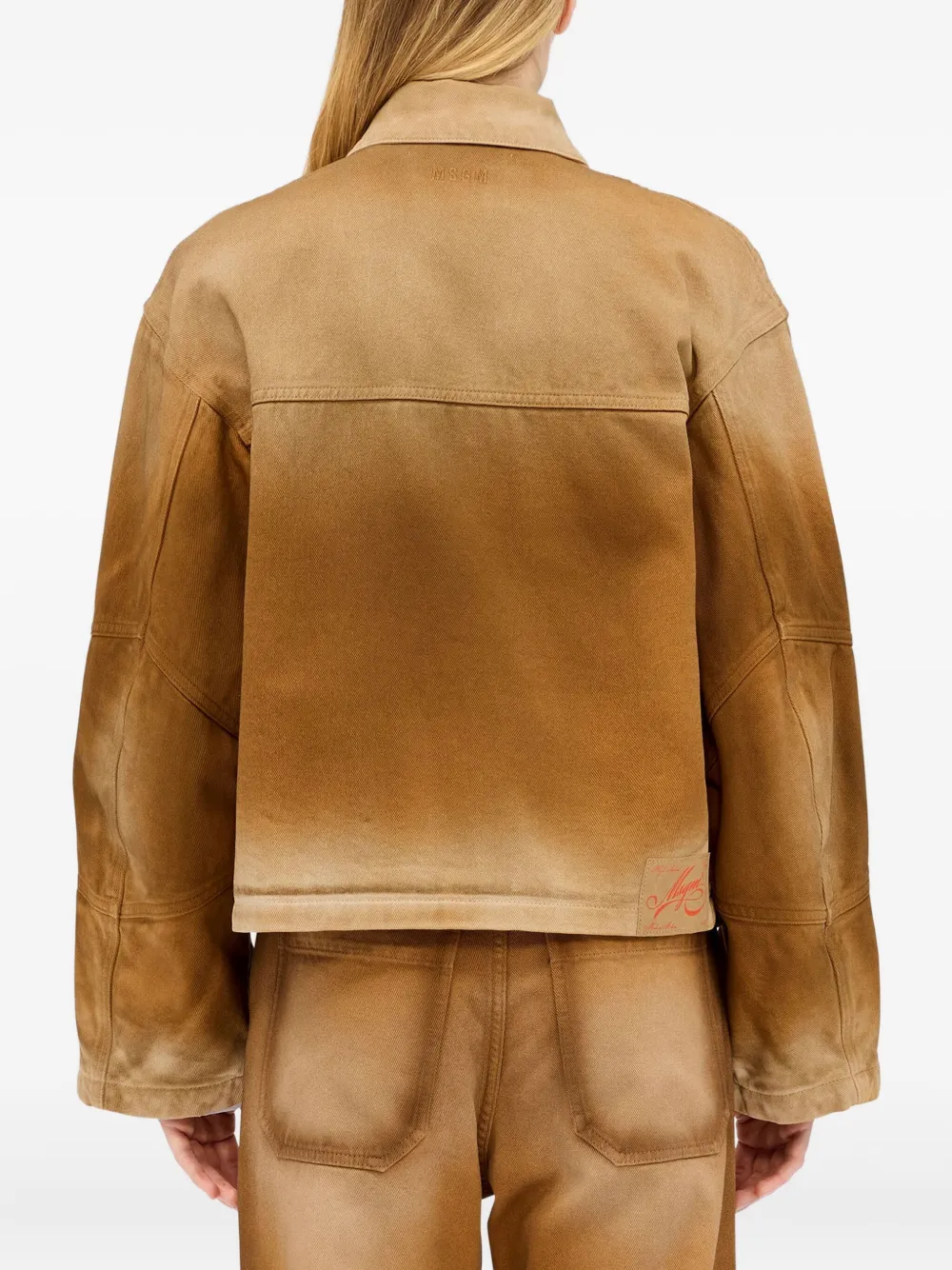 Msgm Patch-pocket Jacket In Brown