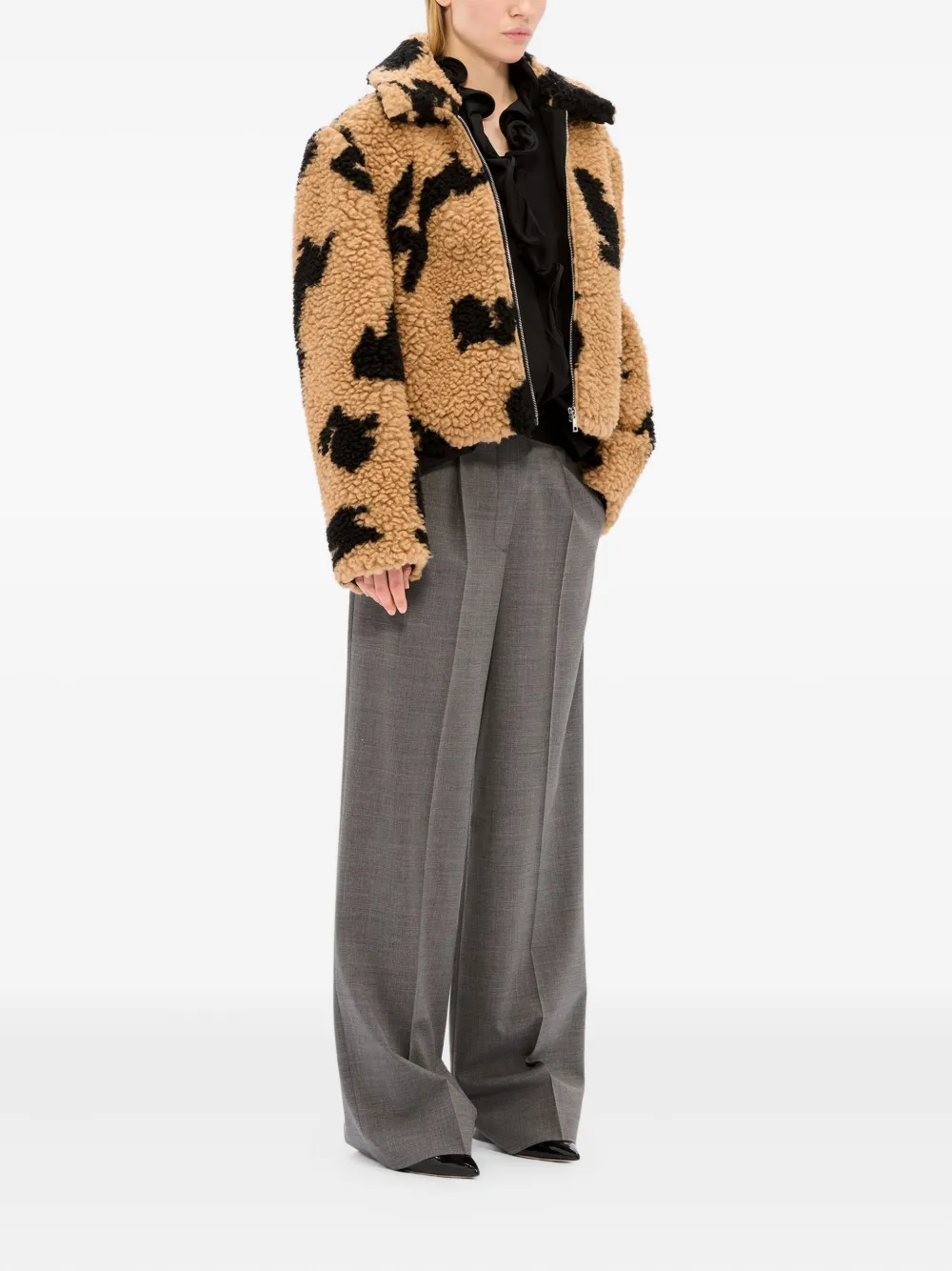 MSGM ruffled collar shirt - Zwart