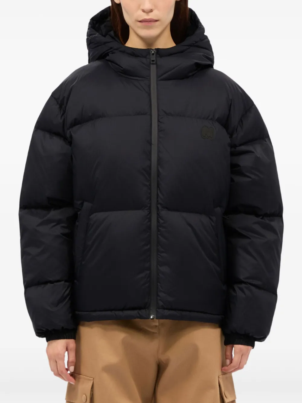 MSGM Donsjas met capuchon Zwart