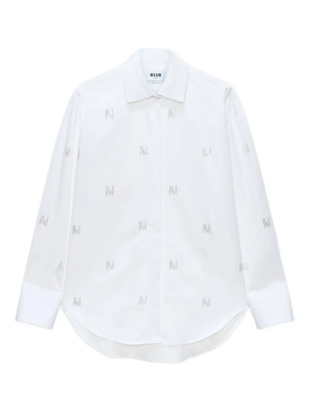 Msgm Cotton Shirt In White