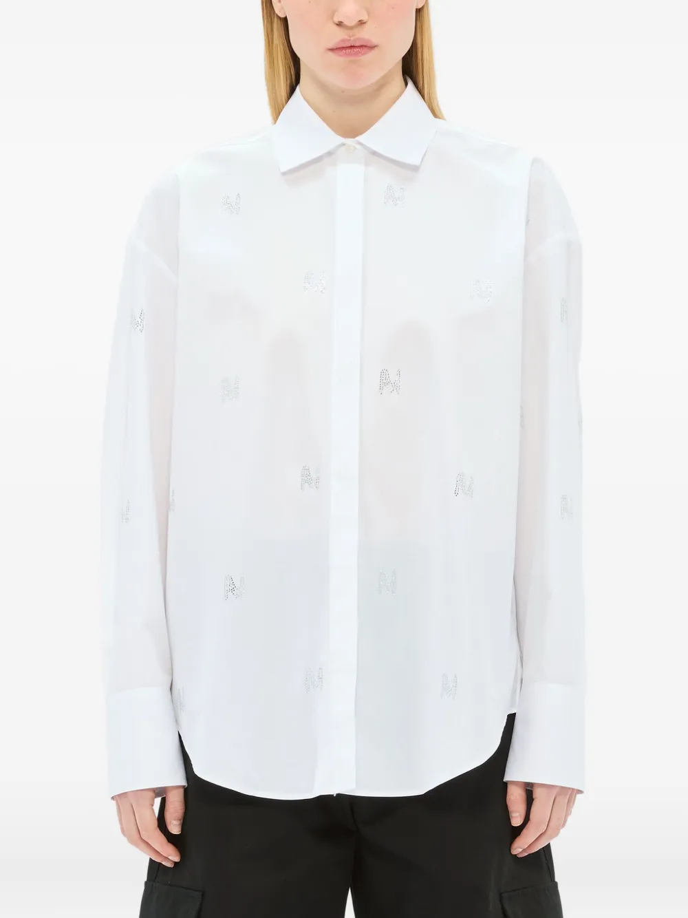 Msgm Cotton Shirt In White