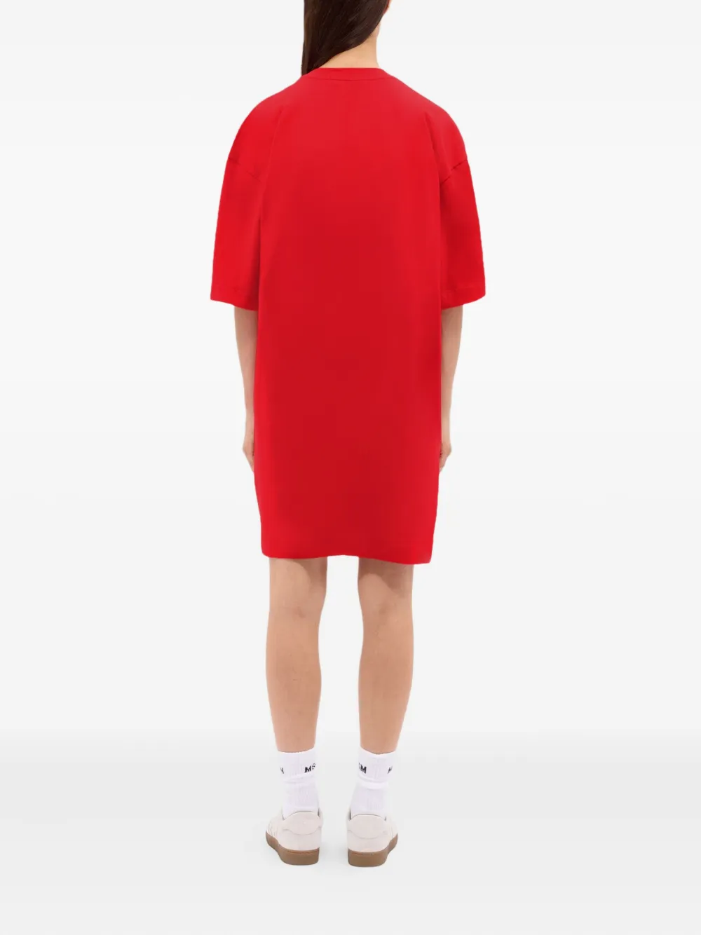 MSGM T-shirtjurk met ronde hals en korte mouwen Rood