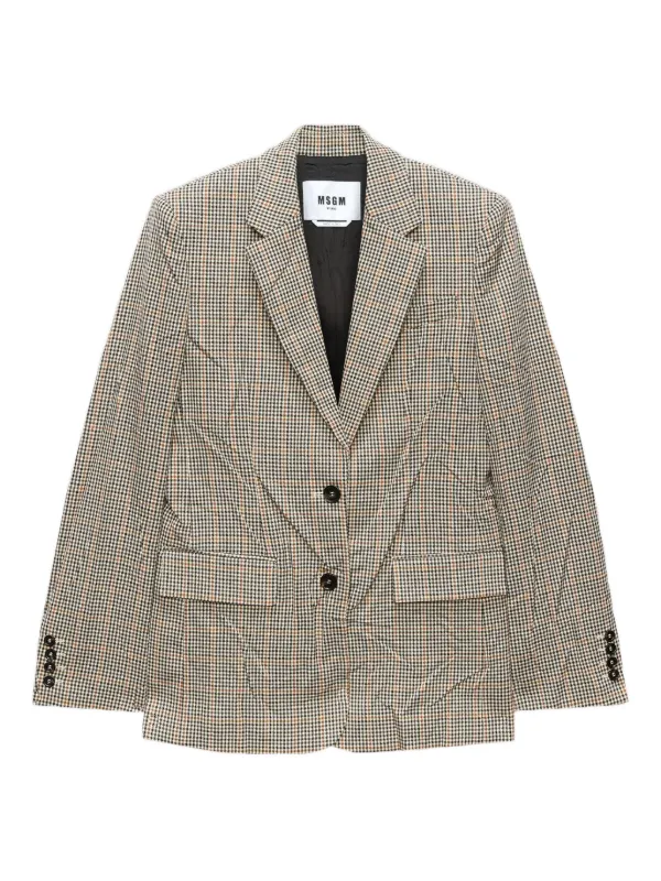 MSGM チェック ジャケット | ニュートラル | FARFETCH JP