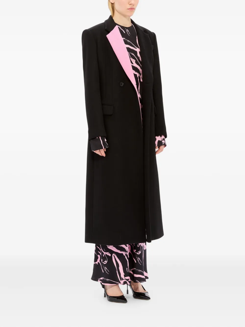 MSGM Jurk met lange mouwen en konijnprint Zwart