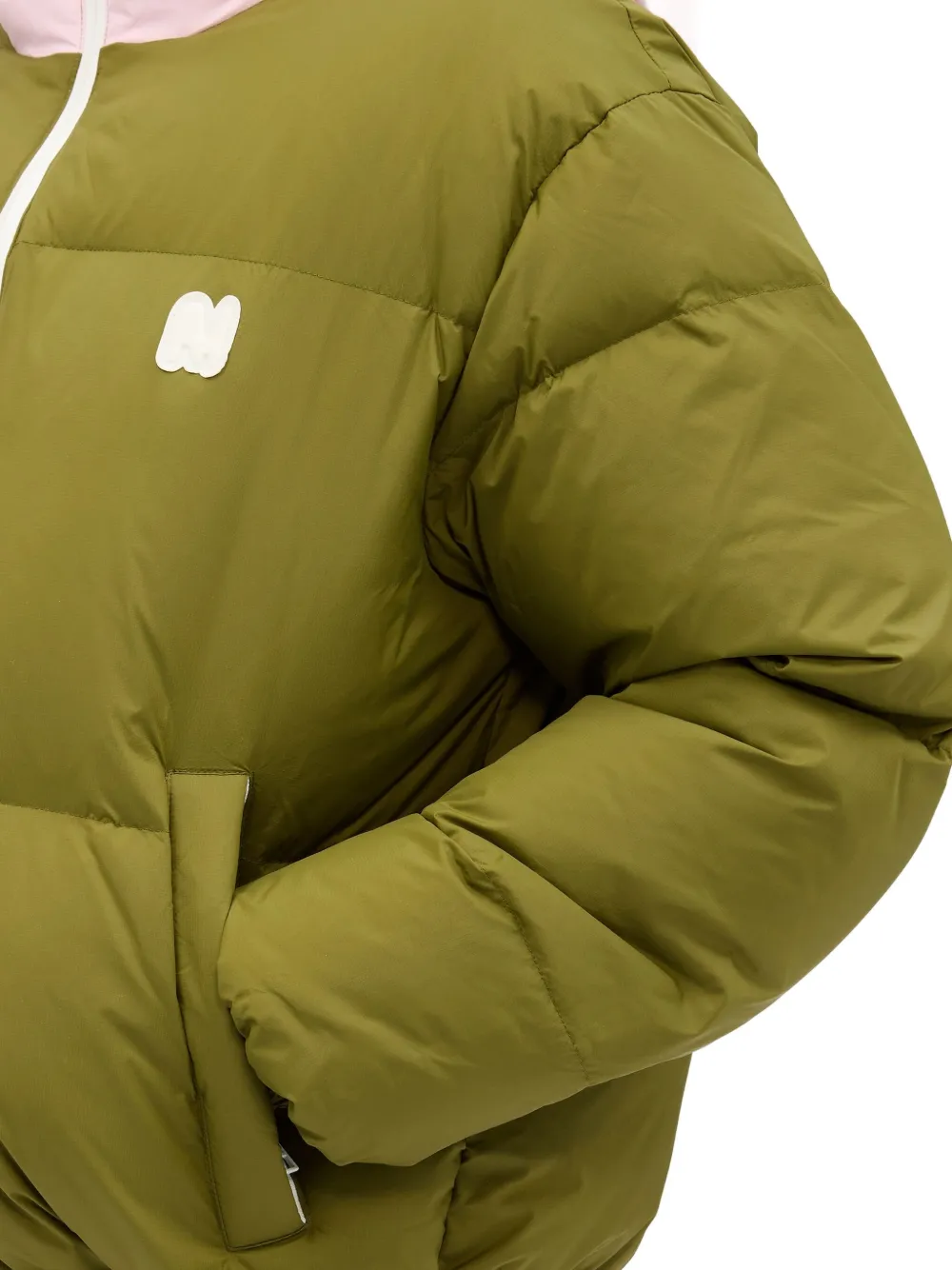 MSGM Donsjack met logodetail Groen