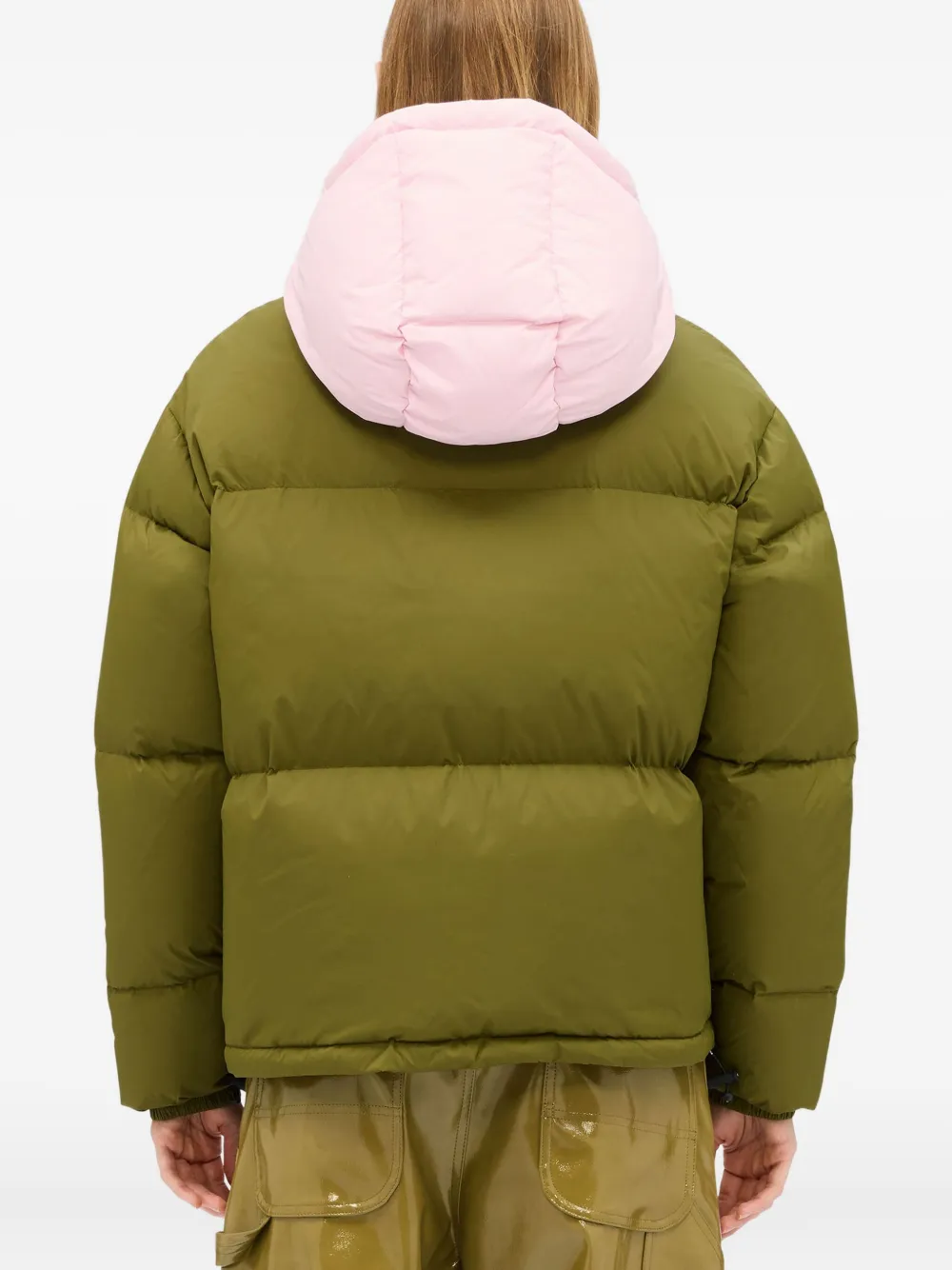 MSGM Donsjack met logodetail Groen