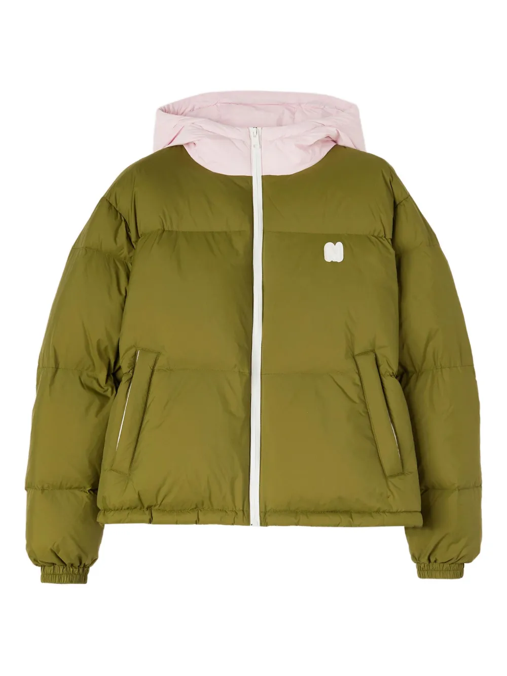 MSGM logo-detail puffer jacket | Green | Image 1