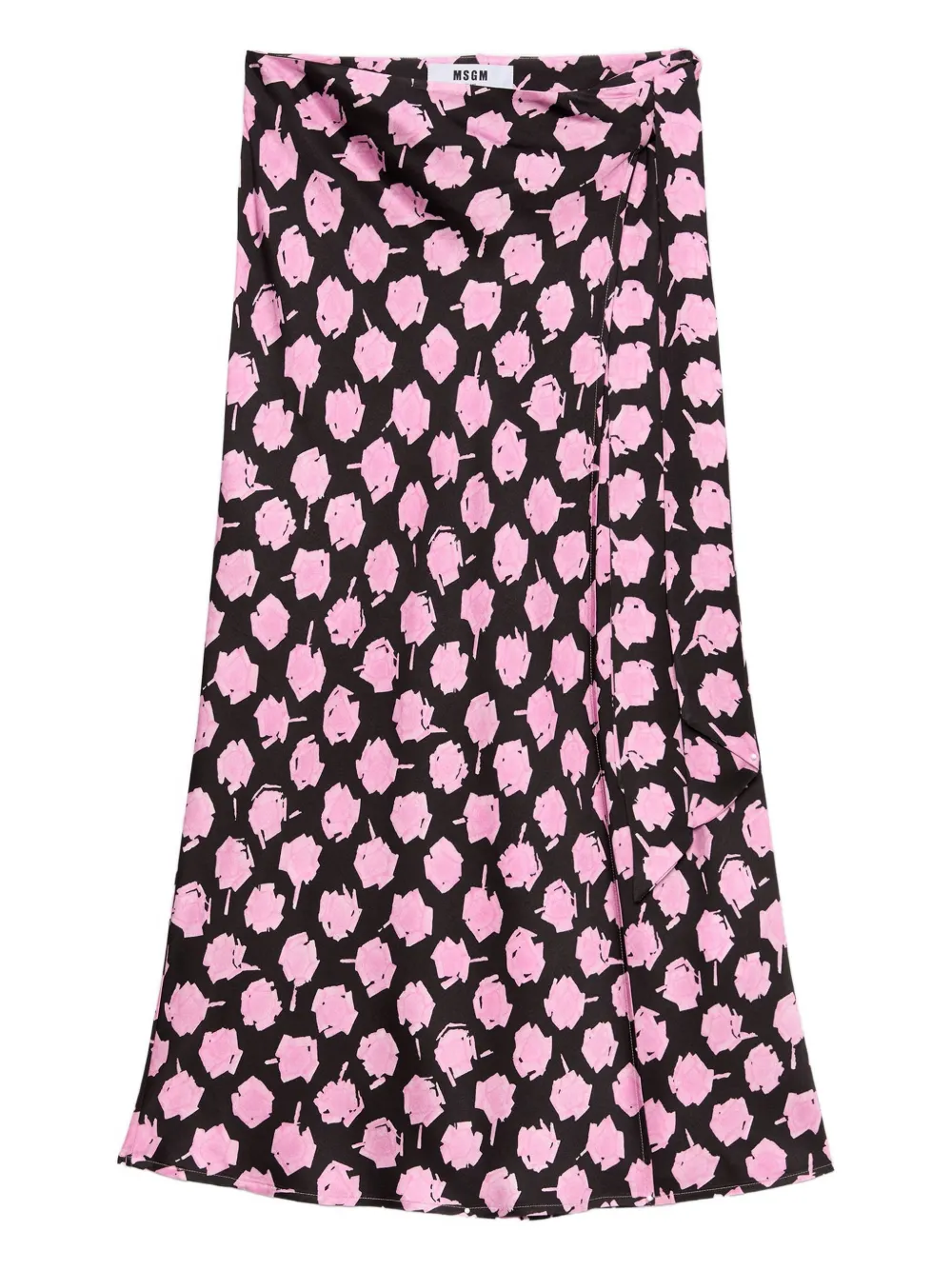 MSGM wrap-effect floral-print midi skirt | Pink | Image 1