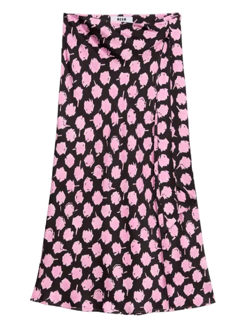 MSGM falda midi con estampado floral