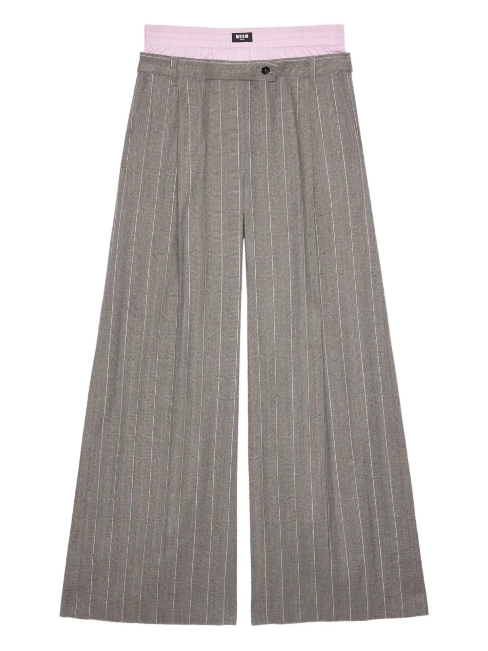 MSGM Calça com padronagem risca de giz | Cinza | Image 1