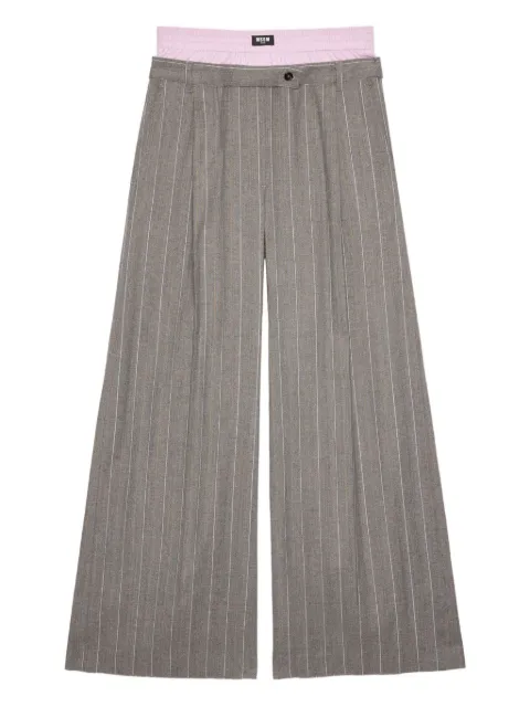 MSGM pinstripe-pattern layered trousers