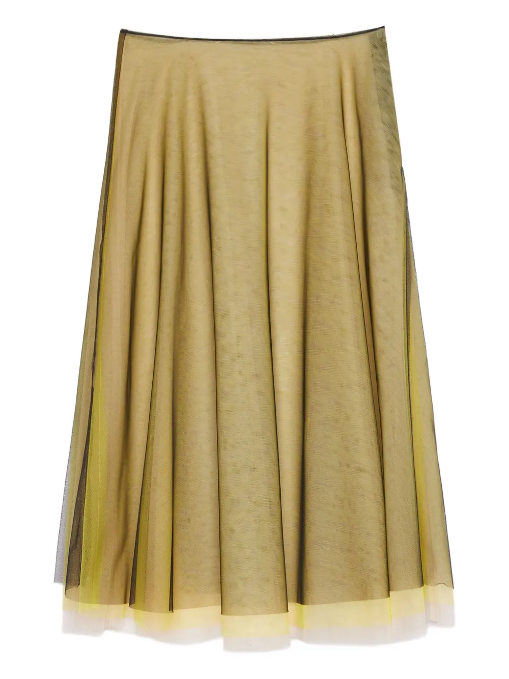 MSGM layered tulle midi skirt | Yellow | Image 1