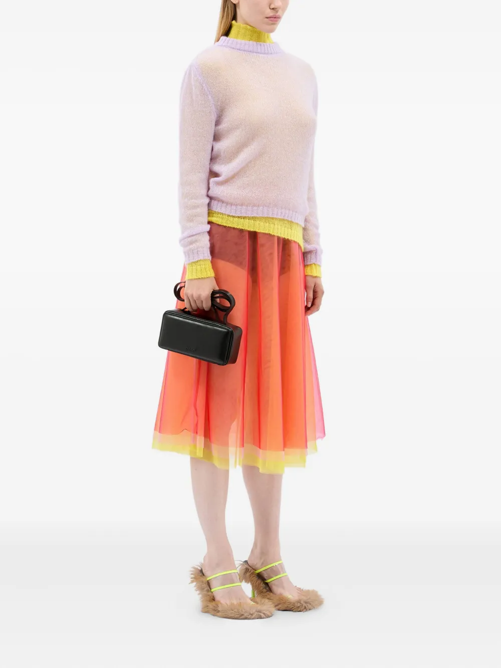 MSGM Tulen midi-rok Oranje