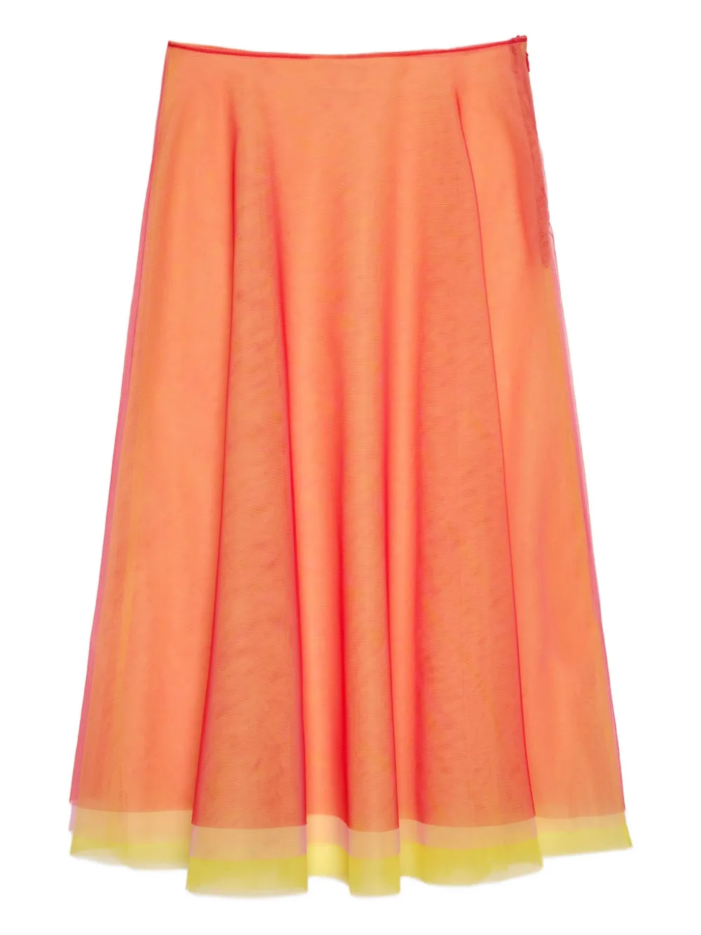 MSGM layered tulle midi skirt | orange | Image 1