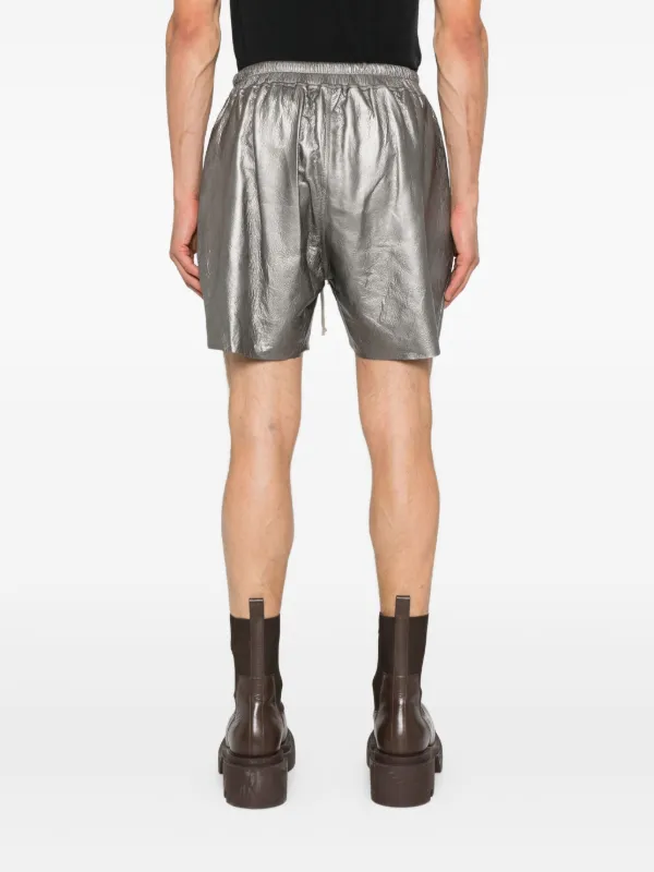 Rick Owens レザーショートパンツ | グレー | FARFETCH JP